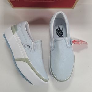 Vans Classic Slip-On Stacked Platform Pastel Ballad Blue Sneakers